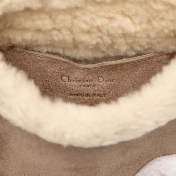 Pre-Loved Dior Small Suede Shearling Bobby Crossbody - Picture 4 of 9